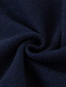 Tween Girl Navy Blue Casual Versatile Short Cardigan - Navy Blue - View 5