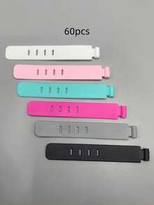 Silicone Cable Ties Reusable Adjustable Wire Organizer Cord Holder Straps For Charging USB Headphone Computer Desk Office Travel Durable Non Slip Flexible Multi Use Strong Versatile - Multicolor - View 11