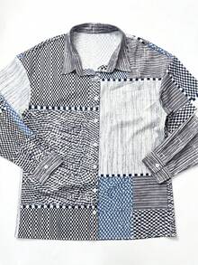 Breezaya Women's Colorblock Casual Versatile Daily Wear Shirt - Multicolor - View 7