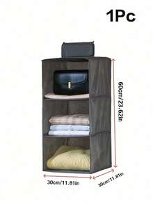 1pc Hanging Wardrobe Storage Box, Multi-Layer Hanging Bag For Bags, Hats, Underwear - Multicolor - View 16