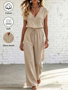 SHEIN LUNE Women Elegant Color Block Two Pieces Set, Long/Short Sleeve Blouse With Matching Skirt, Chic Casual O - Apricot - View 1