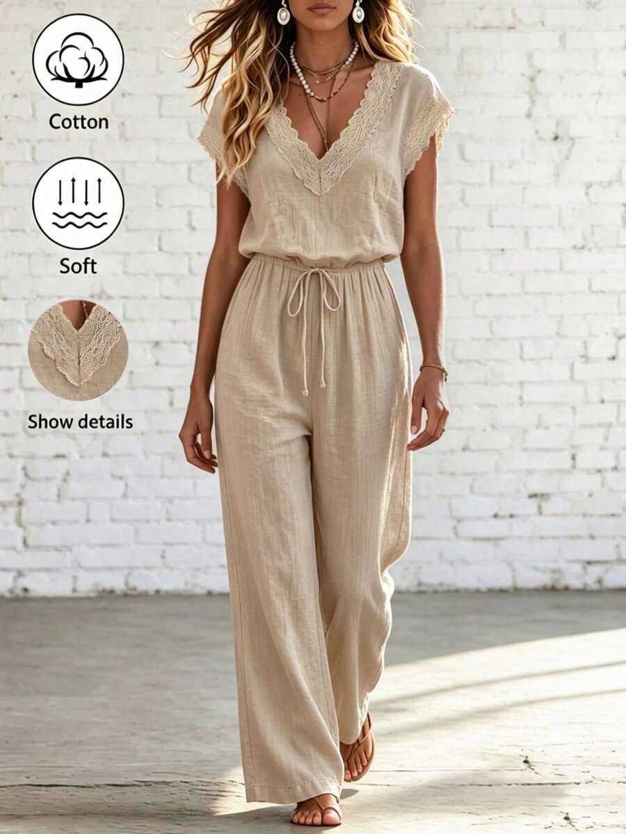 SHEIN LUNE Women Elegant Color Block Two Pieces Set, Long/Short Sleeve Blouse With Matching Skirt, Chic Casual O - Apricot - View 1
