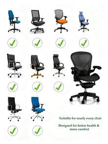 1pc Ergonomic Memory Foam Armrest Pad For Office Chair - Universal Fit Elbow Support Cushion For Pressure Relief, Comfortable Armrest Cover For Desk Chair, Wheelchair - Multicolor - View 5