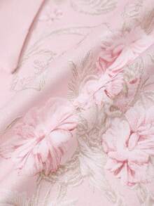 EMERY ROSE Plus Size Floral Print Vacation Casual Shirt Fall - Pink - View 5