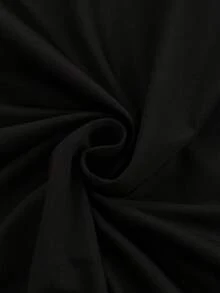 SHEIN Franclia French Fashion High Neck Long Sleeve Slim Fit Black Short Dress, Suitable For Date Night Out Party And Office Wear In Autumn/Winter Elegant Chic Dress - Black - View 7