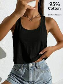 SHEIN EZwear 2件組女款背心與細肩帶上衣 - 彩色 - 查看 4