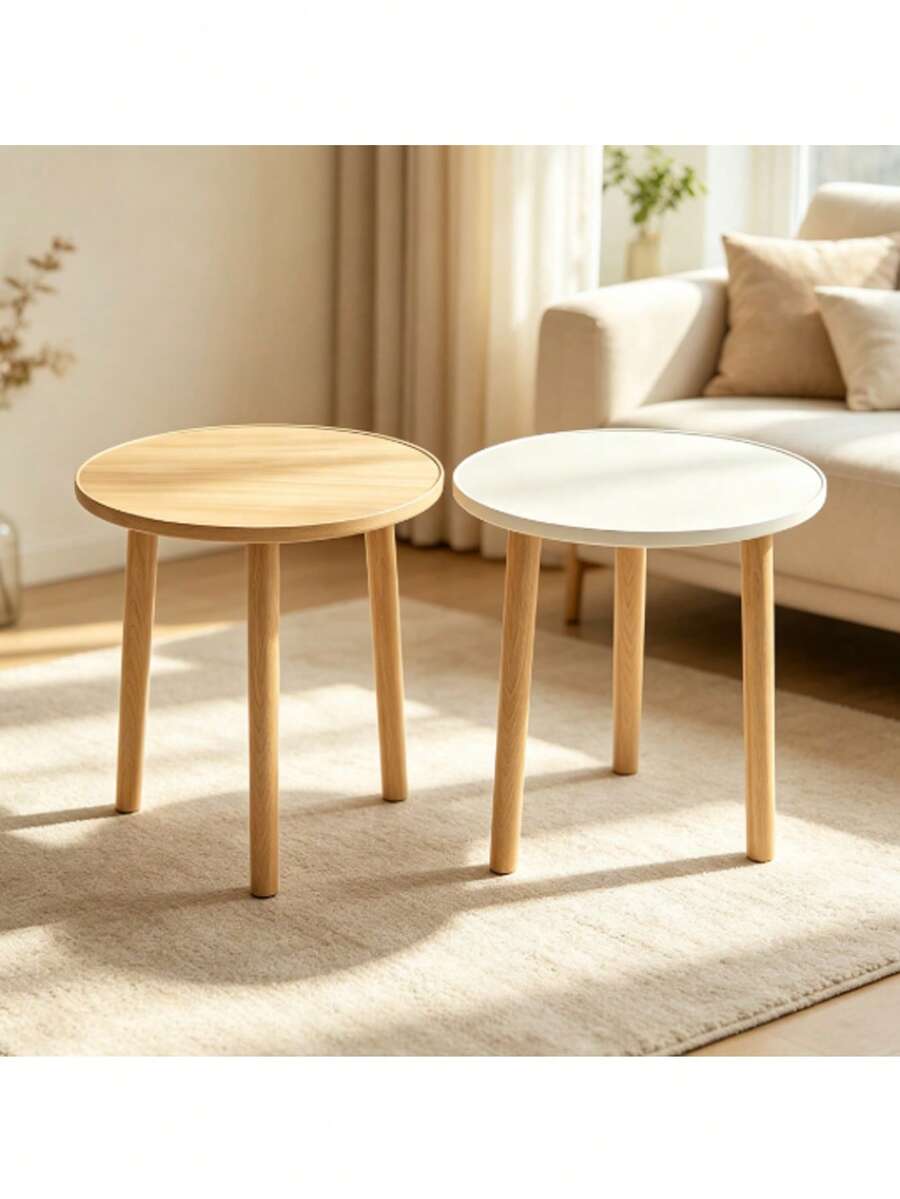 Portable Reception Table, Small Round Coffee Table, Space-Saving Stable Side Table, Very Suitable For Use In Offices, Living Rooms, Bedrooms, Decorations And Restaurants. - Multicolor - View 1