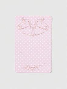 ROMWE Kawaii 1 Second-Dimensional Sweet And Cute Pink Acrylic Polka Dot Note Colorful Wing Bow'Send Love Rhinestone Sticker 1 'Card Cover DIY Keychain Bag Pendant - Pink-202 - View 7