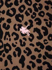 SHEIN 3件組迷彩圖案連帽上衣、細肩帶背心、錐形褲，秋季套裝，Sixth Form 正式街頭風，寬鬆版型，棕色、白色、粉色，郵輪風 - 彩色 - 查看 3