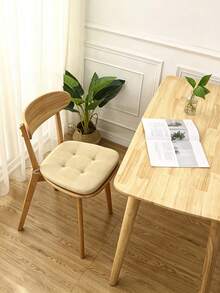 1PC Thickened Cotton Linen Chair Cushion, Universal All-Season Breathable Seat Pad For Dining Chairs, Home Office Comfortable Horseshoe Chair Pad With Non-Slip Bottom - Multicolor - View 2