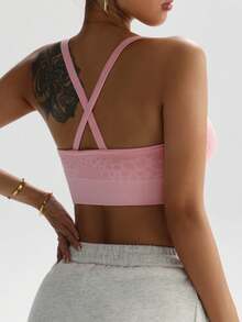 SHEIN Velisys 女款豹紋休閒日常運動內衣 4件/組 - 彩色 - 查看 4