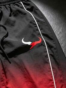 Gym Rark Men's Loose Fit Drawstring Waist Horn Print Sports Pants, Gym - Multicolor - View 3