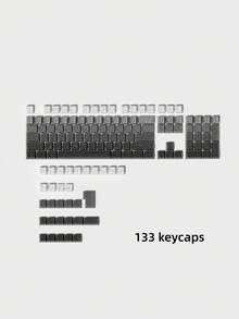Crack Light Through Keycaps Quiet Dawn Theme, Cherry Height PBT+PC Key Caps, Heat Sublimation Side Print, MX Switch Compatible, Multiple Layout Mechanical Keyboard Backlit DIY Gift For Game Work - View 9