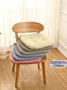 1PC Thickened Cotton Linen Chair Cushion, Universal All-Season Breathable Seat Pad For Dining Chairs, Home Office Comfortable Horseshoe Chair Pad With Non-Slip Bottom - Multicolor - View 1
