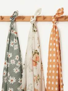 1-Piece Newborn Swaddle Blanket, Soft And Comfortable, Floral Baby Blanket, - Multicolor - View 4