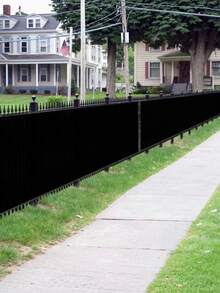 1pc Opaque Privacy Fence Screen, Waterproof Balcony Cover With UV Protection, Black Outdoor Patio Privacy Shade For Apartment Railing Deck Porch - Black - View 2