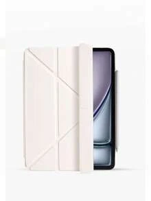 Compatible With Air11 Protective Case 2026 And Air13 Protective Shell With Magnetic Closure And Three-Fold Design. - Beige - View 6