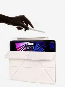 Compatible With Air11 Protective Case 2026 And Air13 Protective Shell With Magnetic Closure And Three-Fold Design. - Beige - View 7