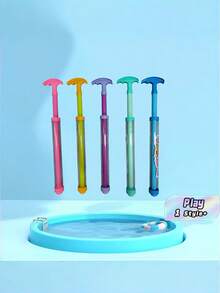 5PCS Multicolor Reusable Dual Hand Operated Prank Water Spray Squirters Durable Plastic Party Favors Birthday Halloween Christmas Outdoor Games Pool Beach Summer Activities Fun Gifts For Friends Family Adults - Multicolor - View 1