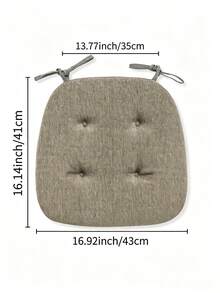 1PC Thickened Cotton Linen Chair Cushion, Universal All-Season Breathable Seat Pad For Dining Chairs, Home Office Comfortable Horseshoe Chair Pad With Non-Slip Bottom - Multicolor - View 9