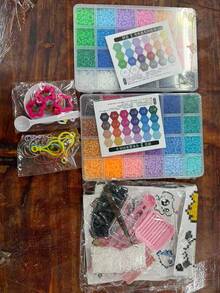 24/48/72/96 Color Bean Set Box, 2.6mm Multi-Color Bean Filling Bag, DIY Hand-Made Bean Set, Including Lanyard, Key Chain, Square Nail Plate, Storage Box, Tweezers, Suitable For Birthday, Graduation, Valentine's Day, Halloween - one size fits all - View 12