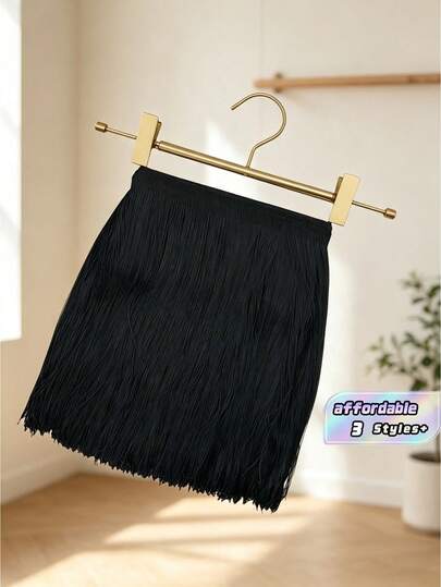 1pc Polyester Fringed Lace Trim, Suitable For DIY Projects Such As Latin Dance Costumes, Stage Costumes, And Lampshade Decorations.