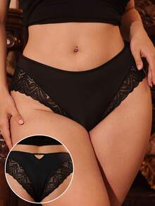 Divavoom 1 quần lót tam giác phối ren size lớn - màu đen - Xem 5