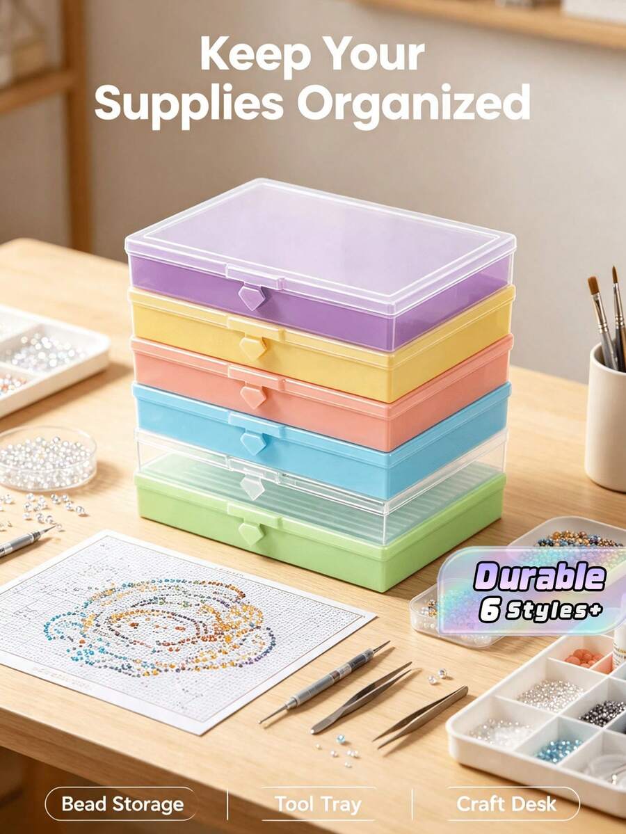 1pc New‑Style Diamond Painting Sorting Tray, DIY Diamond Storage Tool - multicolor - View 1
