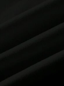 Attitoon 女款小碎花寬鬆黑色半拉鍊高領薄款運動衫套頭衫，加厚材質，適合秋冬，紅色蜘蛛印花加厚運動衫 - 黑色 - 查看 4