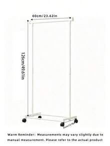 Space-Saving Design With Double-Layer And Single-Layer Hangers, Equipped With Independent Movable Wheels, Three-Layer Structure, Measuring (60 Cm * 35 Cm * 130 Cm), Holds 8 To 10 Pieces Of Clothing. - Multicolor - View 10