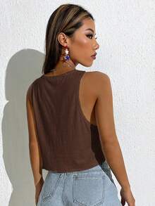 SHEIN EZwear 2件組女款背心與細肩帶上衣 - 彩色 - 查看 2
