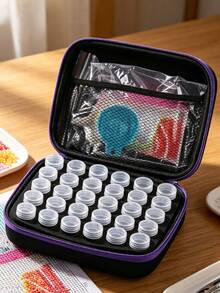 30 Grids Diamond Painting Storage Box, Shockproof Containers For Diamond Painting Accessories, Suitable For Jewelry, Beads, Rings, Pendants, Rhinestones And Glitter - 30 Bottles Bag - View 2