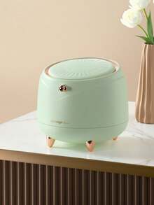 Press-Top Lidded Desktop Trash Can, Waste Bin For Living Room, Car, Home, Office Desk And Dining Room Storage Bucket - One Piece - View 6