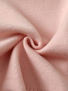 Fashionable Versatile Cute Cherry Pattern Girls Toddler Pullover Round Neck Sweater - Pink - View 6