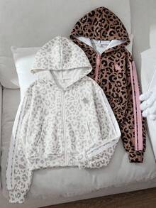 SHEIN 2PCS Tween Girls Sweatshirts - Multicolor - View 9