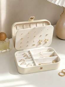 Caja de almacenamiento de joyas multifuncional para escritorio del hogar - Multicolor - Ver 5