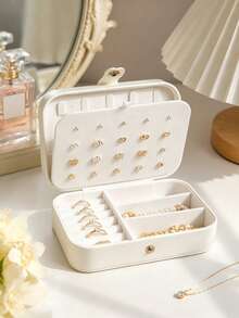 Caja de almacenamiento de joyas multifuncional para escritorio del hogar - Multicolor - Ver 6