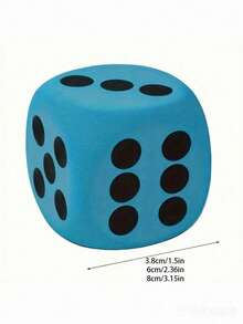 3.8-8cm Large Foam Dice, Party Game Dice, Perfect Gift For Birthdays, Halloween And Christmas (Random Colors) - Multicolor - View 10