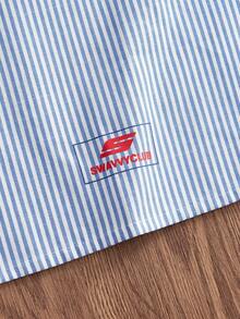 NORVETH Spring/Summer Men's Casual Printed Shirt - Blue - View 5