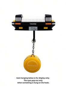 superFUNNYmarket 1Pc AE86/Mia Car Shaped Key Holder, Creative Wall-Mounted Key Hanger With Light-Up Headlights, Retro Car Rear Design Hook, Multiple Styles & Colors Available, Durable Plastic Key Organizer For Entryway, Hooks Light Up When Keys Are Hung, - multicolor - View 17