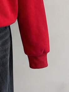 SHEIN EZwear 女款休閒開襟連帽衛衣，蜘蛛圖案，女款秋冬服飾 - 彩色 - 查看 8