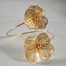 2 Pieces Set Of Gold Flower Alloy Curtain Straps, Decorative Curtain Clip, Suitable For Living Room, Bedroom, Dining Room, Window Decoration Accessories - multicolor - View 6