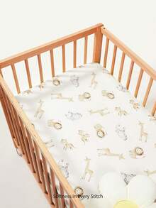 1-Pack Cute Print Comfortable Soft Crib Sheets, Newborn Mattress, Soft And Comfortable - Multicolor - View 17
