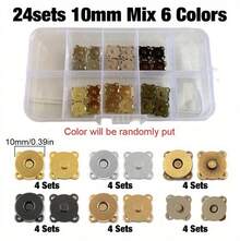 SHEIN 混色 6 色梅花磁扣鈕扣盒裝組，10mm/14mm/18mm - 24sets Mix 6 Colors - 查看 13
