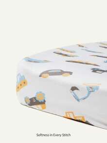 1-Pack Cute Print Comfortable Soft Crib Sheets, Newborn Mattress, Soft And Comfortable - Multicolor - View 8