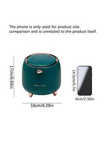 Press-Top Lidded Desktop Trash Can, Waste Bin For Living Room, Car, Home, Office Desk And Dining Room Storage Bucket - One Piece - View 3
