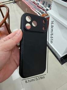 Casing Ponsel Anti Guncangan Kompatibel dengan iPhone, Desain Ramping, Bumper PU Lembut, Anti Gores, Perlindungan Jatuh - Hitam - View 3