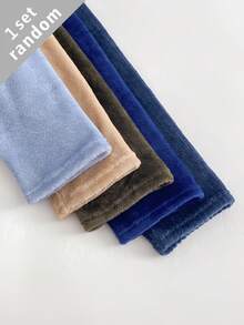 秋季雙面法蘭絨小男孩套裝，可愛熊BABY刺繡柔軟絨毛 皇家藍/藍色/棕色/卡其色 翻領長袖褲裝套裝 - 彩色 - 查看 8