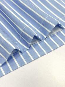 Resyla Men Men's Striped Minimalist Casual Long Sleeve Shirt - Blue - View 5