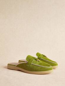 Rosivie Women's Daily Travel Versatile Fashion Casual Mules Flats - Green - View 10